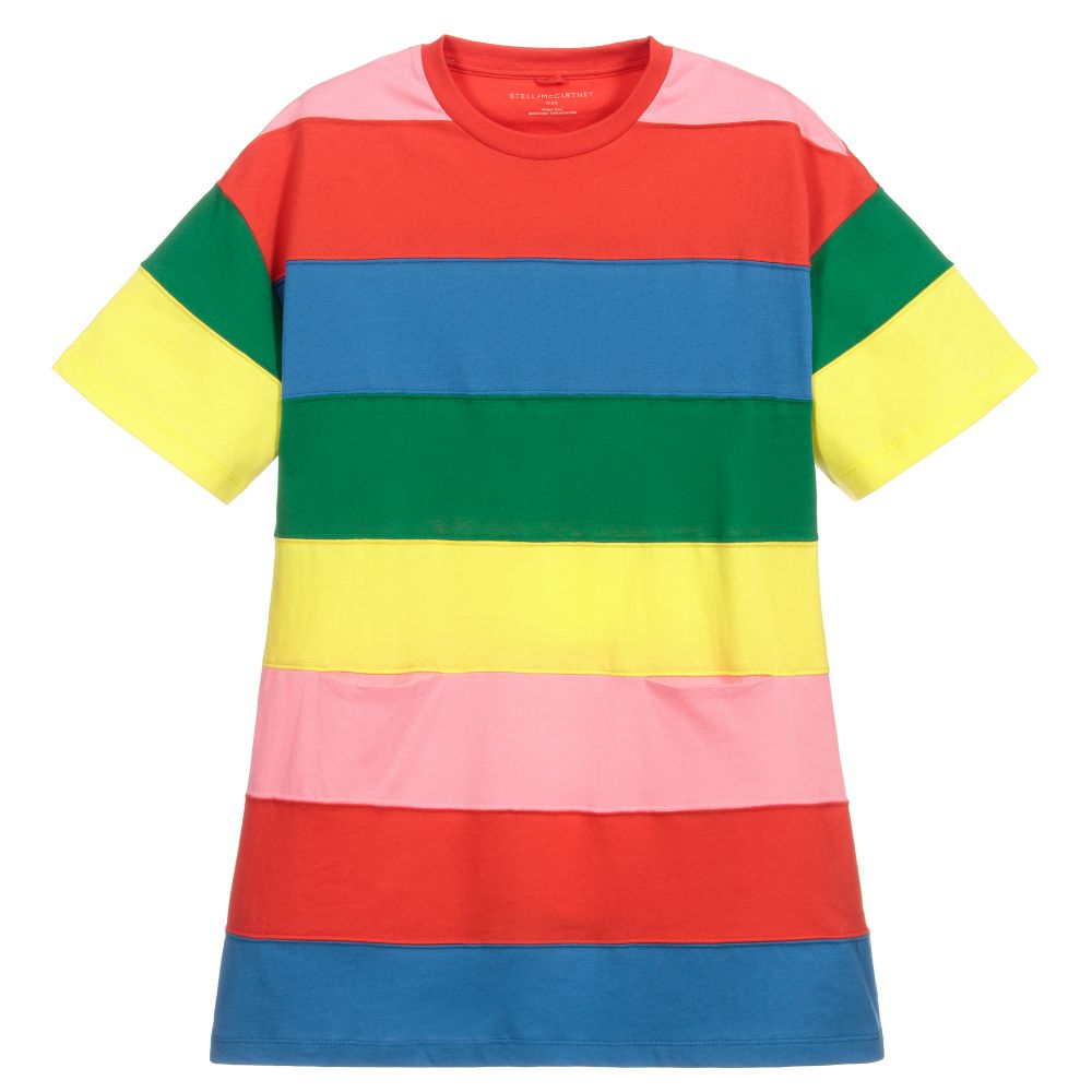 Stella McCartney Kids - Gestreiftes Teen T-Shirt-Kleid | Childrensalon
