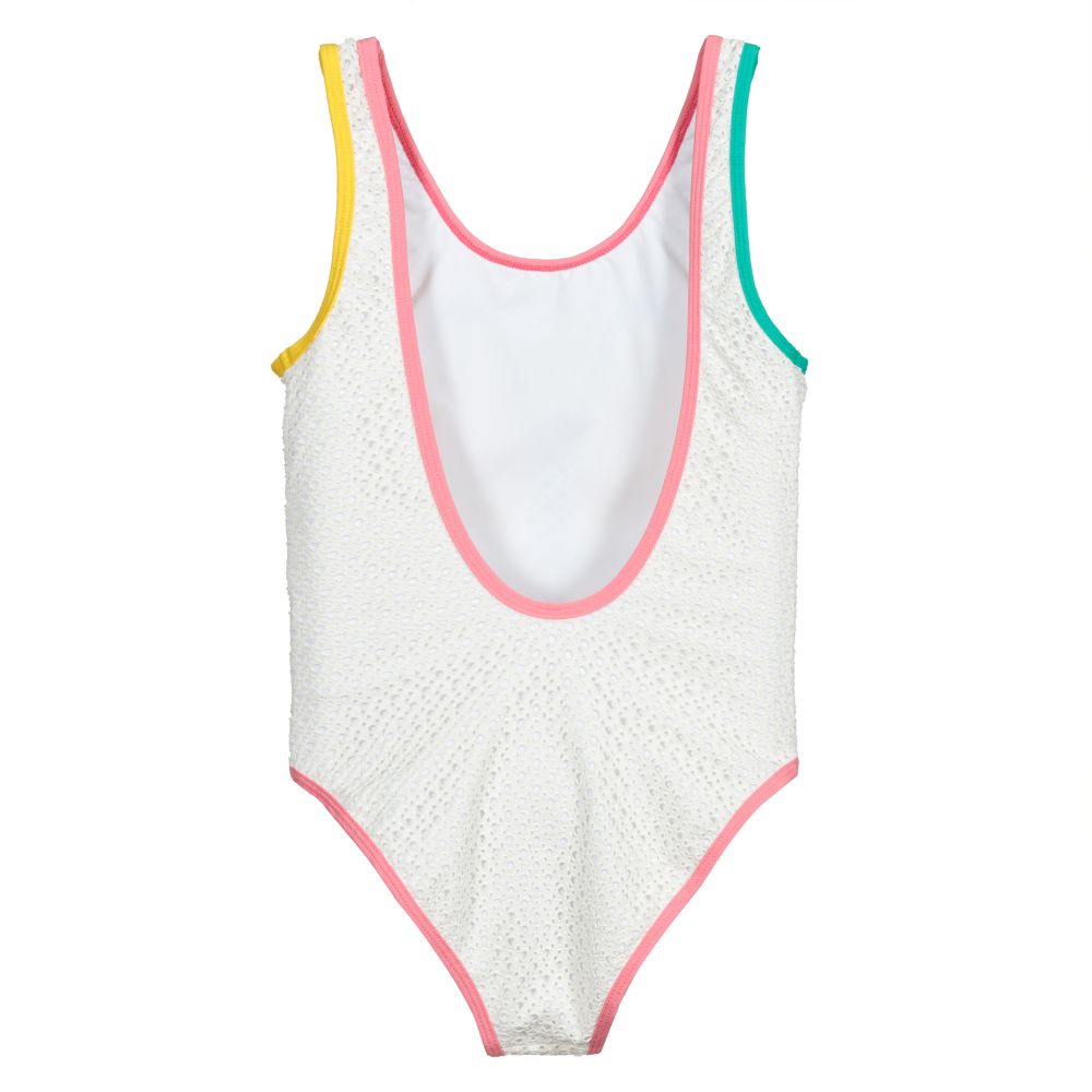 Stella McCartney Kids-Белый купальник с бабочкой для подростков | Childrensalon Outlet