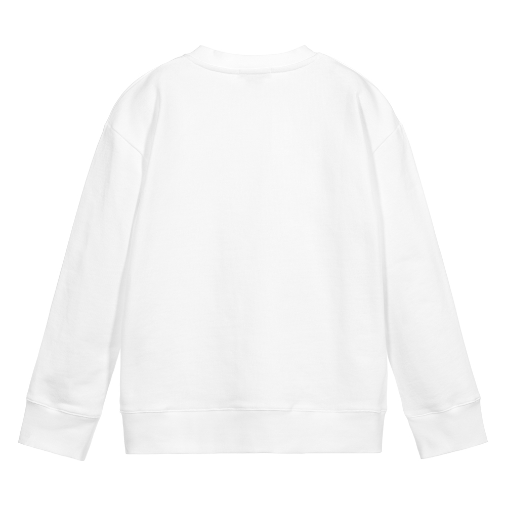 Stella McCartney Kids-Белая хлопковая толстовка для подростков | Childrensalon Outlet