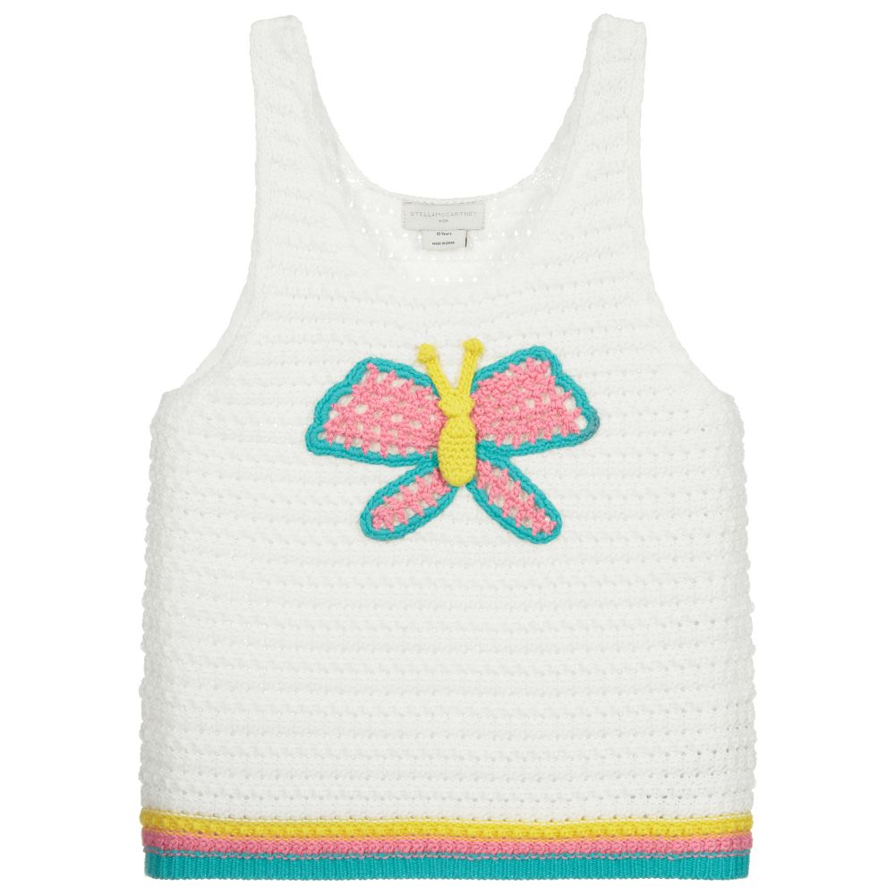 Stella McCartney Kids - Teen White Crochet Top | Childrensalon