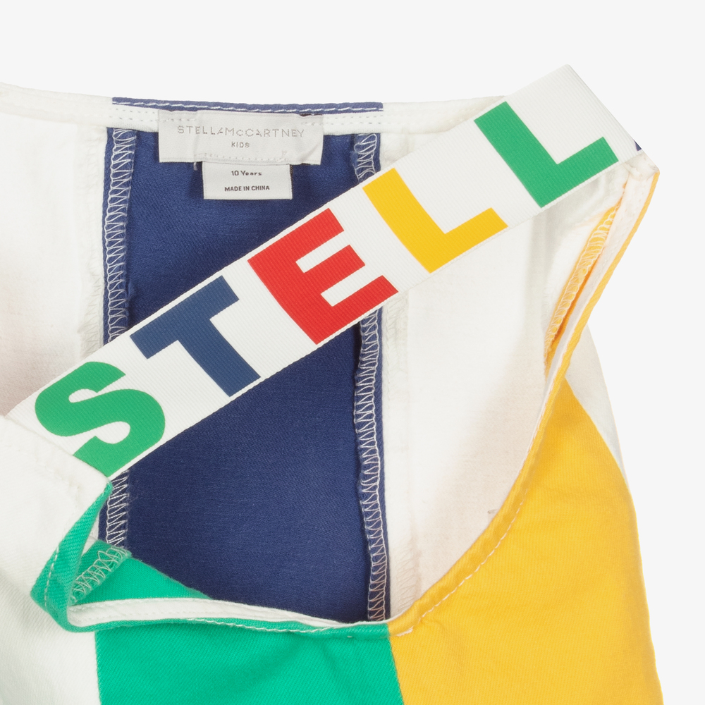 Stella McCartney Kids-Белое джинсовое платье для подростков | Childrensalon Outlet