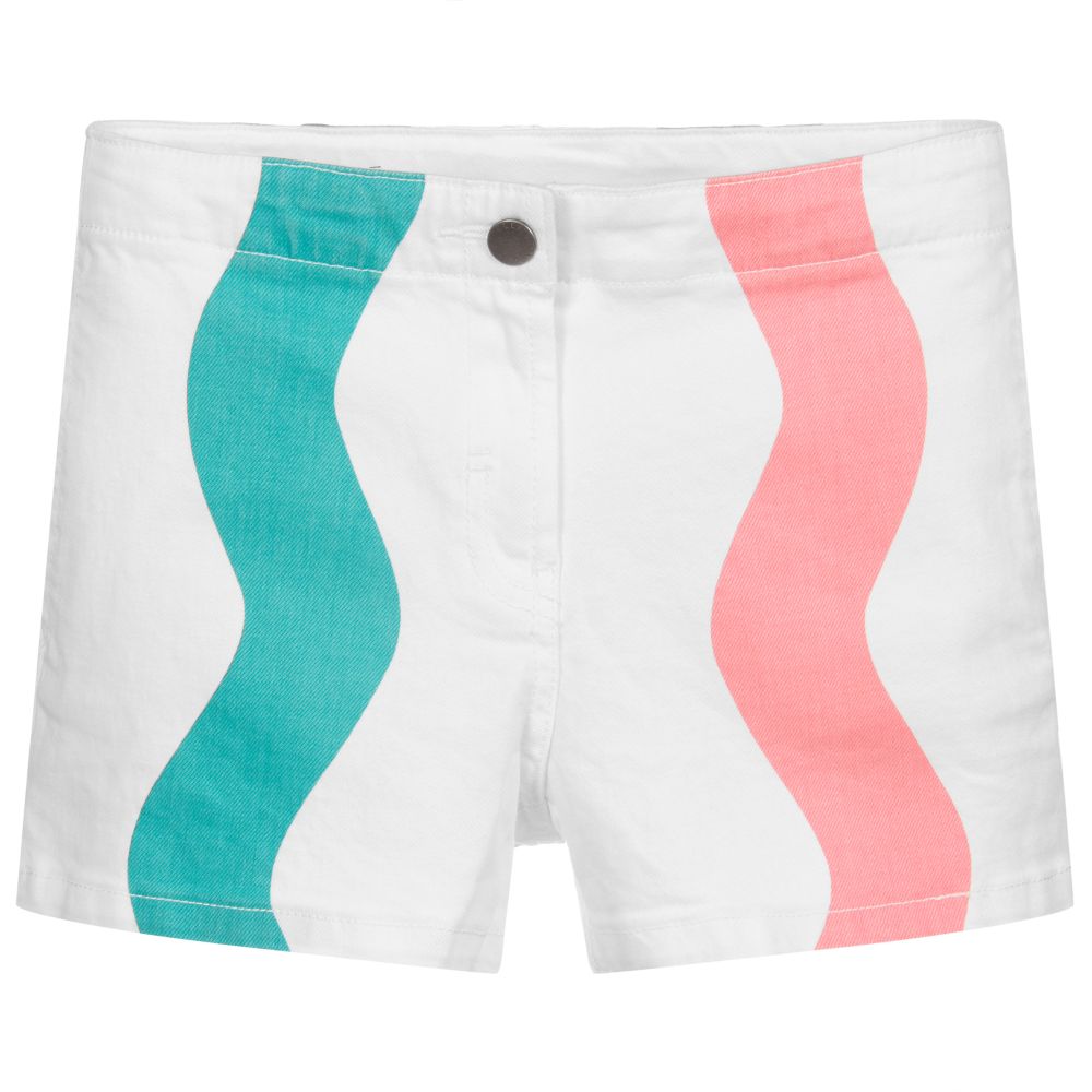 Stella McCartney Kids-Teen White Denim Shorts | Childrensalon Outlet