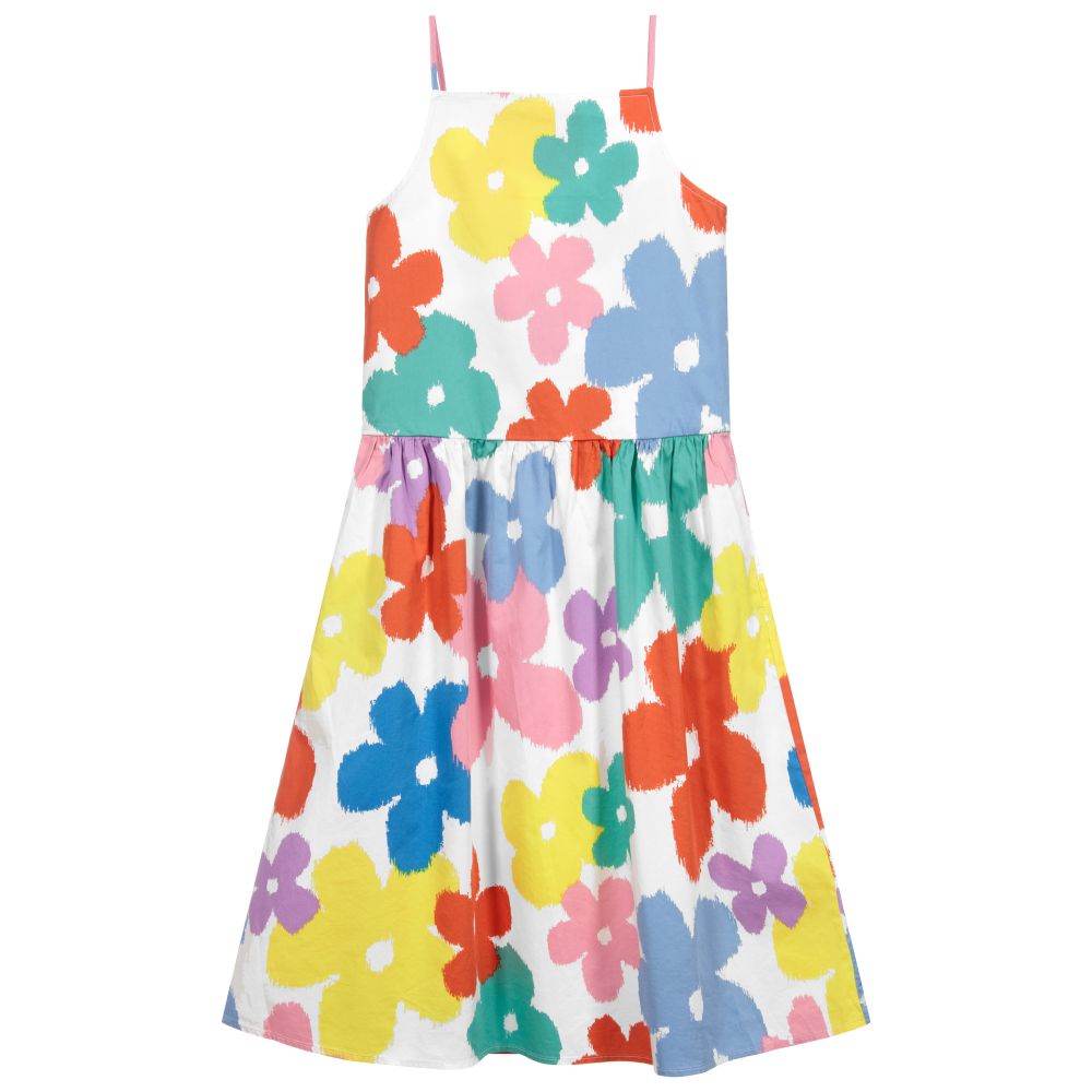 Stella McCartney Kids - Weißes Sommerkleid mit Blumenmuster | Childrensalon