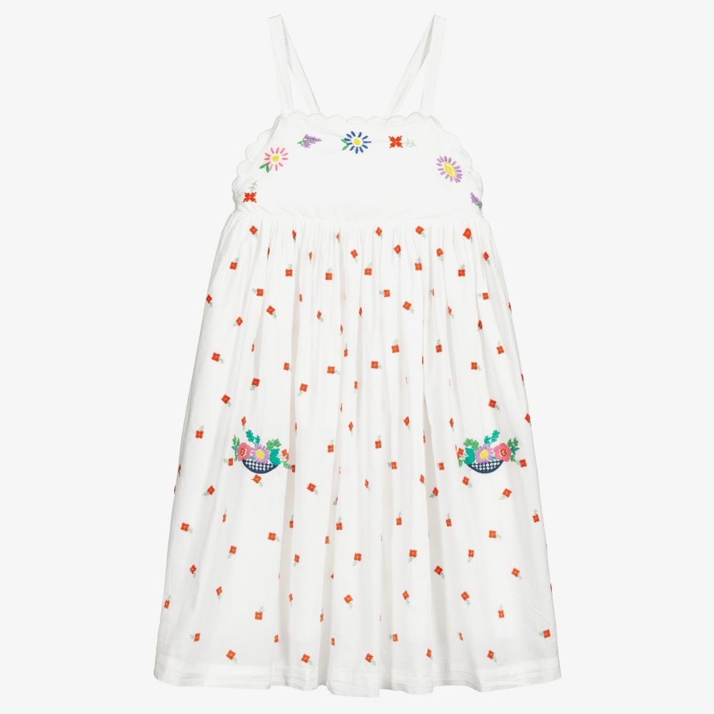 Stella McCartney Kids-Teen White Flower Sun Dress | Childrensalon Outlet