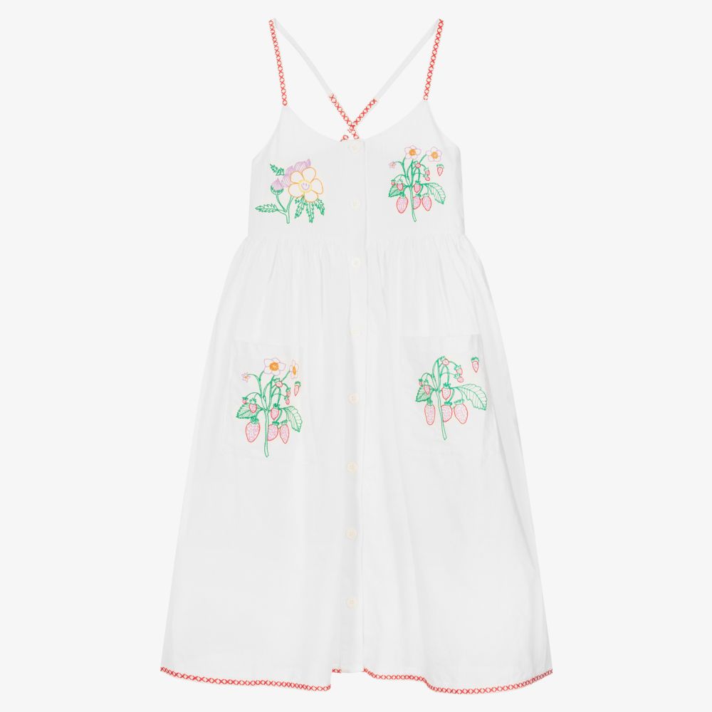 Stella McCartney Kids-Teen White Linen Dress | Childrensalon Outlet
