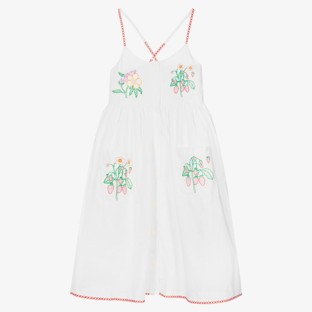 Stella McCartney Kids - Weißes Teen Leinenkleid | Childrensalon