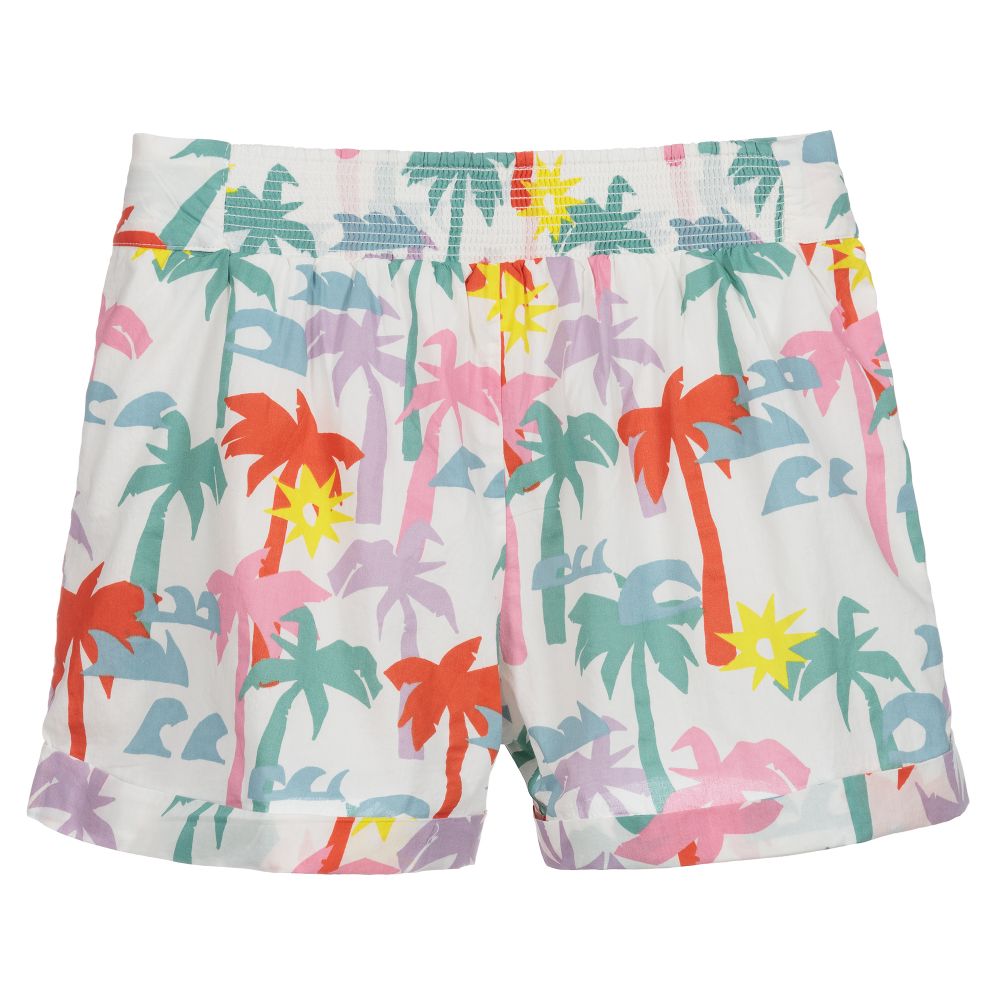 Stella McCartney Kids-Белые шорты с пальмами для подростков | Childrensalon Outlet