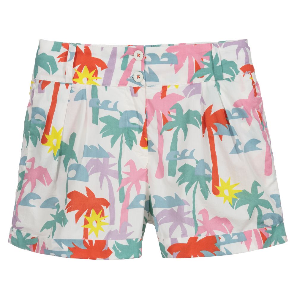 Stella McCartney Kids - Teen White Palm Print Shorts | Childrensalon