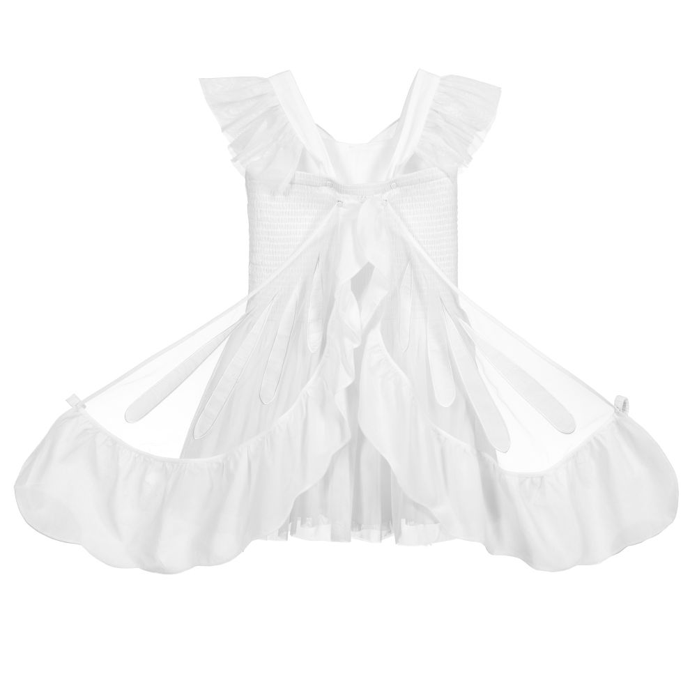 Stella McCartney Kids-Teen White Tulle Wings Dress | Childrensalon Outlet