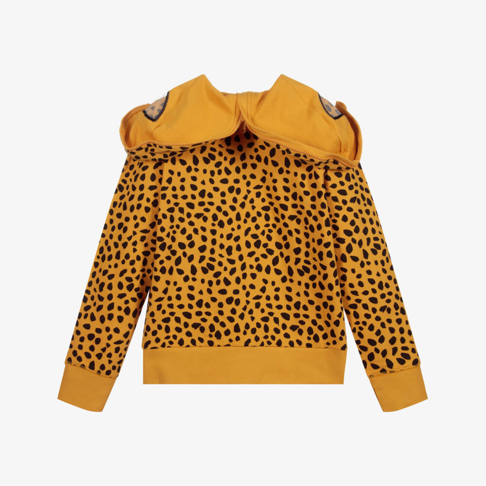 Stella McCartney Kids-توب هودي قطن سوتيشيرت لون أصفر و أسود | Childrensalon Outlet