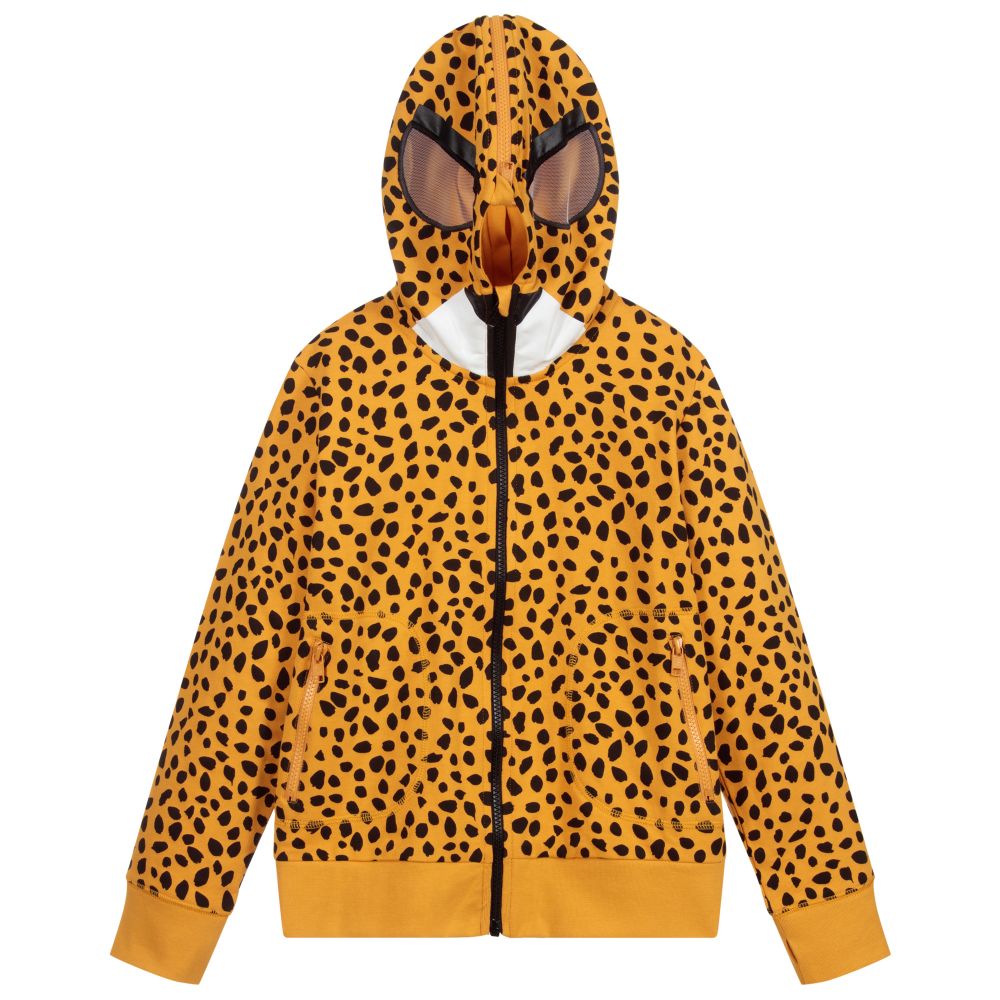 Stella McCartney Kids - Teen Yellow Cheetah Zip-Up Top | Childrensalon