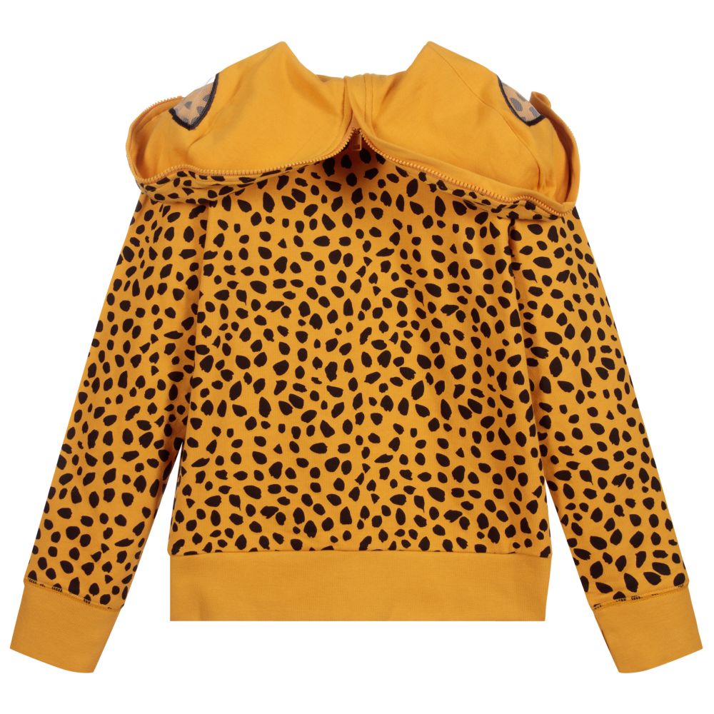 Stella McCartney Kids-Teen Yellow Cheetah Zip-Up Top | Childrensalon Outlet