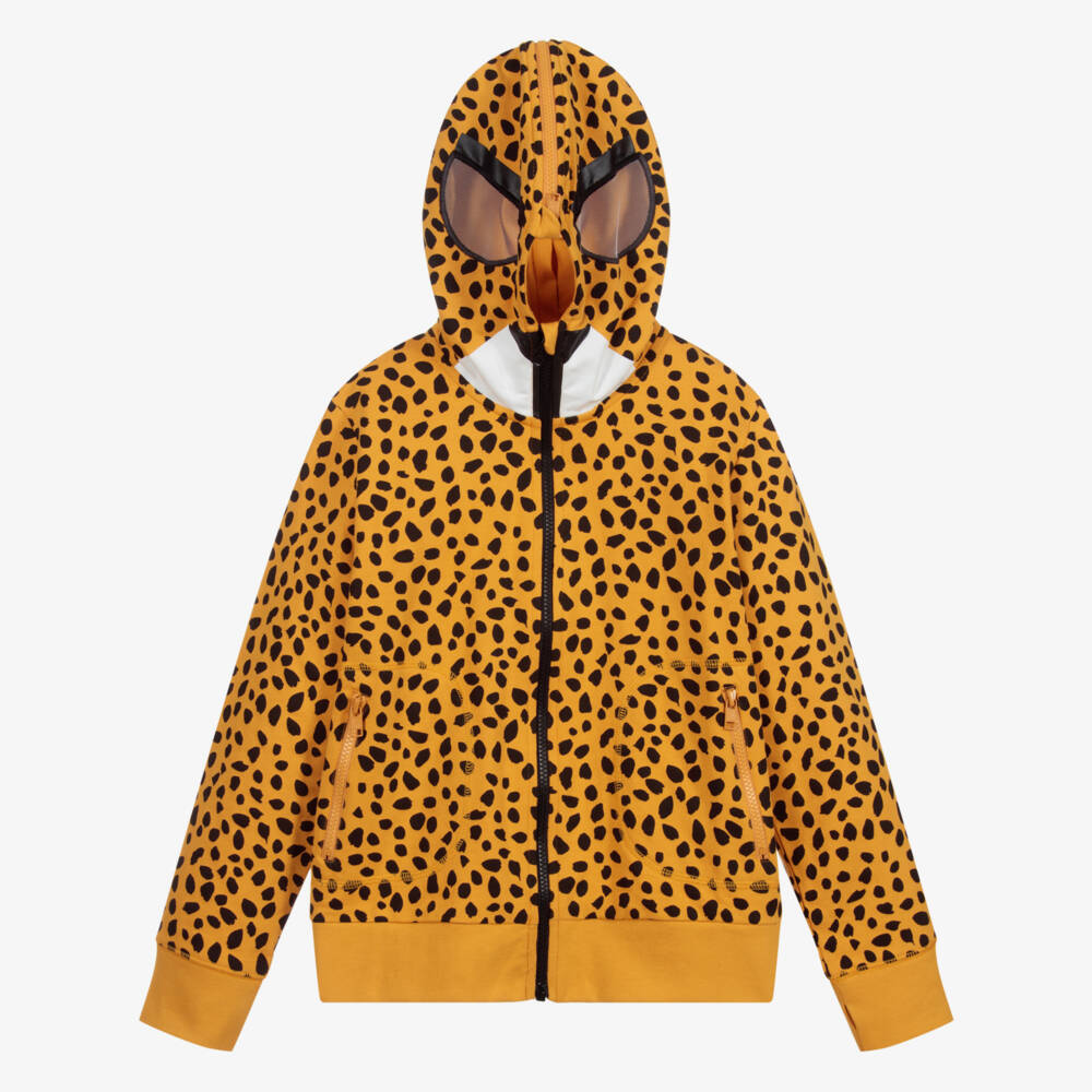 Stella McCartney Kids-Teen Yellow Cheetah Zip-Up Top | Childrensalon Outlet