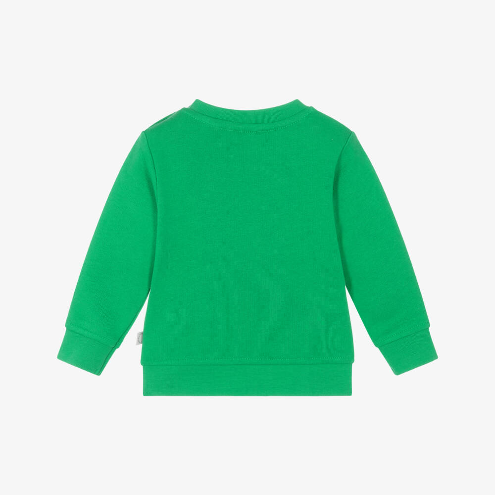 Stella McCartney Kids-Ярко-зеленый хлопковый свитшот | Childrensalon Outlet