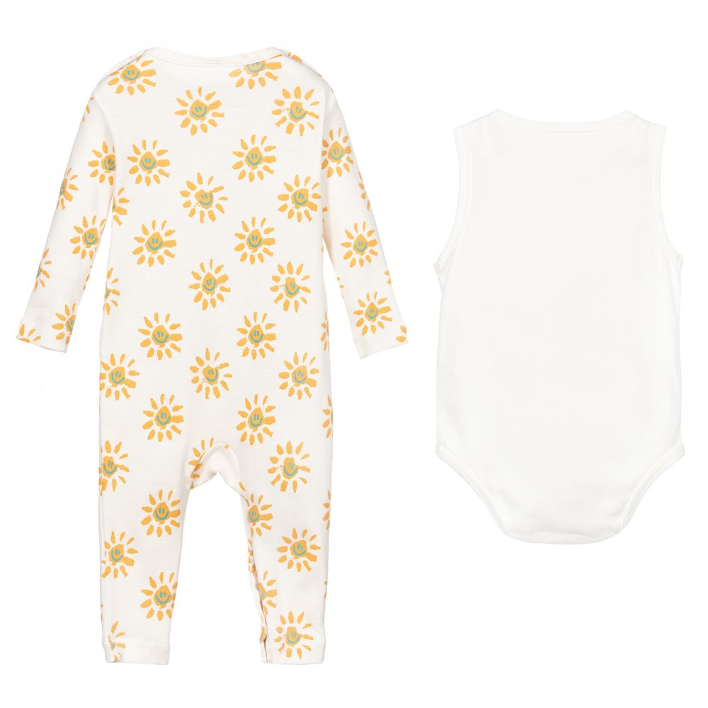 Stella McCartney Kids - White 2 Piece Babysuit Set