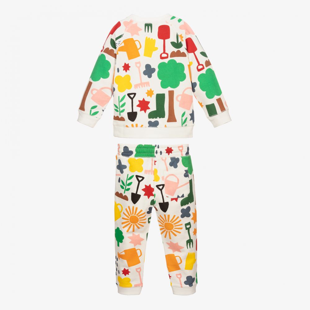 Stella McCartney Kids-تراكسوت قطن عضوي لون أبيض للبنات | Childrensalon Outlet