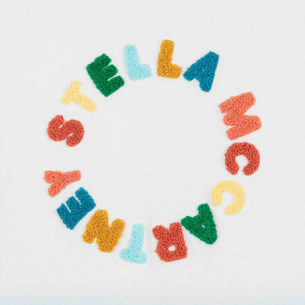 Stella McCartney Kids-White & Blue Cotton Ombré Sweatshirt | Childrensalon Outlet