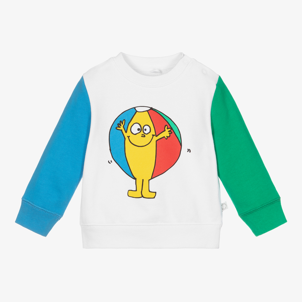 Stella McCartney Kids - Weißes Sweatshirt mit Blockfarben | Childrensalon