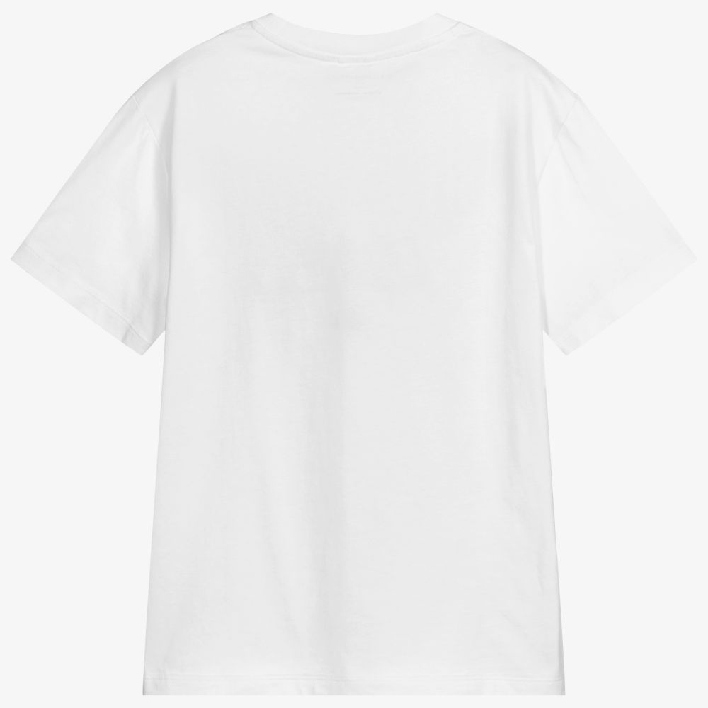 Stella McCartney Kids - White Cotton Pizza T-Shirt