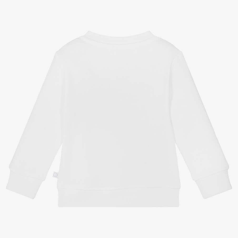Stella McCartney Kids-White Cotton Snowman Sweatshirt | Childrensalon Outlet