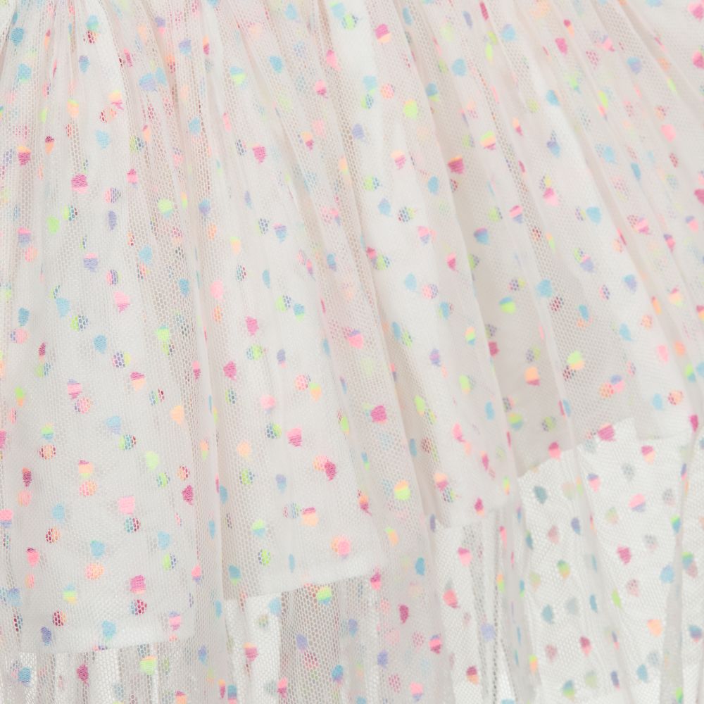 Stella McCartney Kids-White Dots Tulle Skirt | Childrensalon Outlet