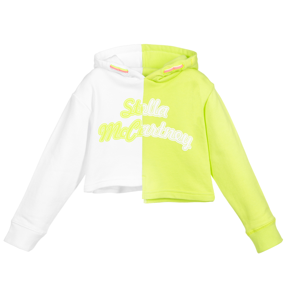 Stella McCartney Kids - Veste zippée verte et blanche | Childrensalon