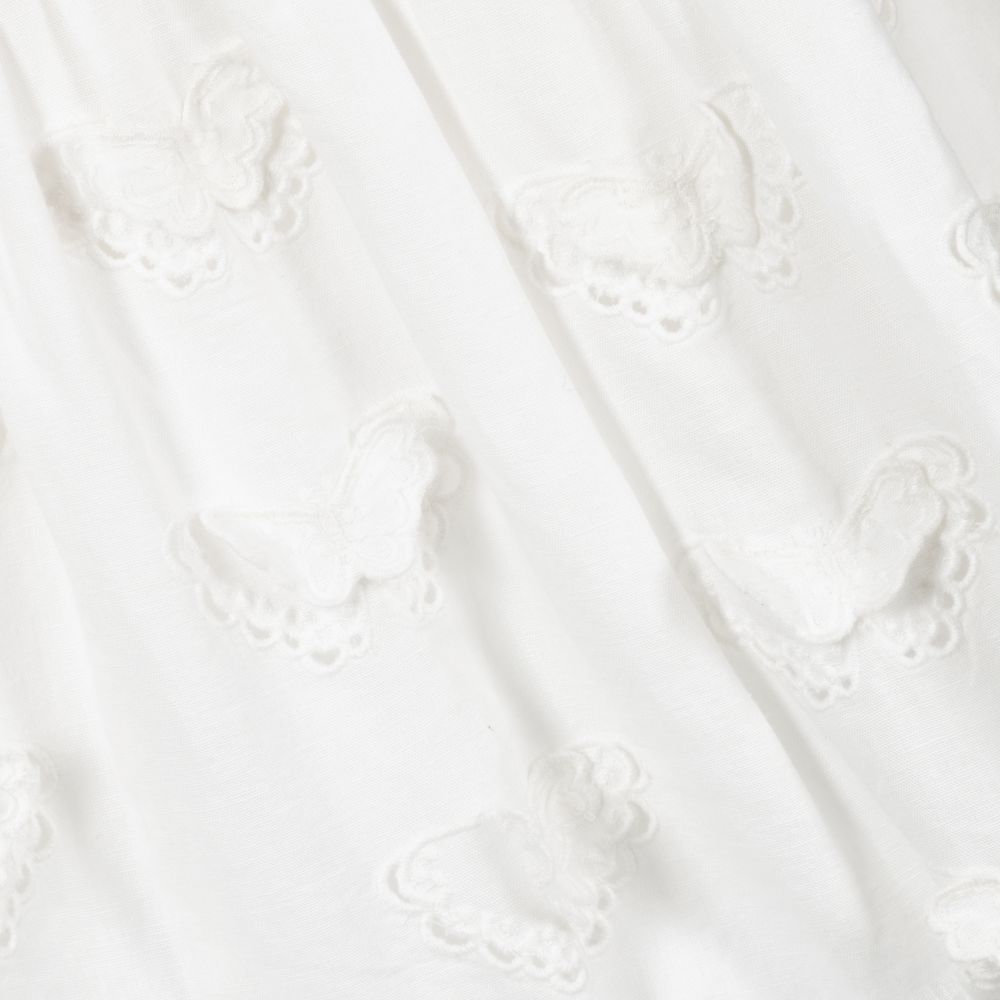 Stella McCartney Kids-White Linen & Cotton Dress | Childrensalon Outlet