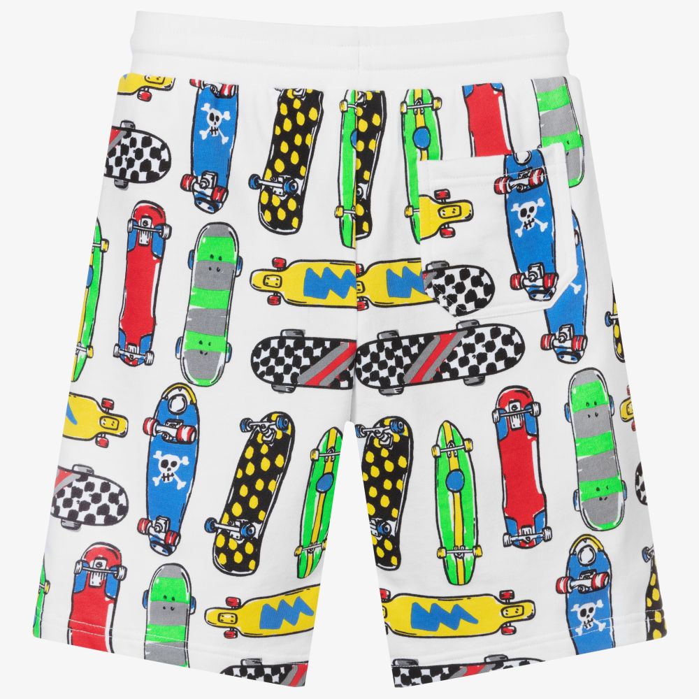 Stella McCartney Kids-White Organic Cotton Shorts | Childrensalon Outlet