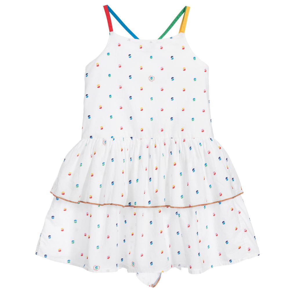 Stella McCartney Kids - White Organic Cotton Sundress | Childrensalon