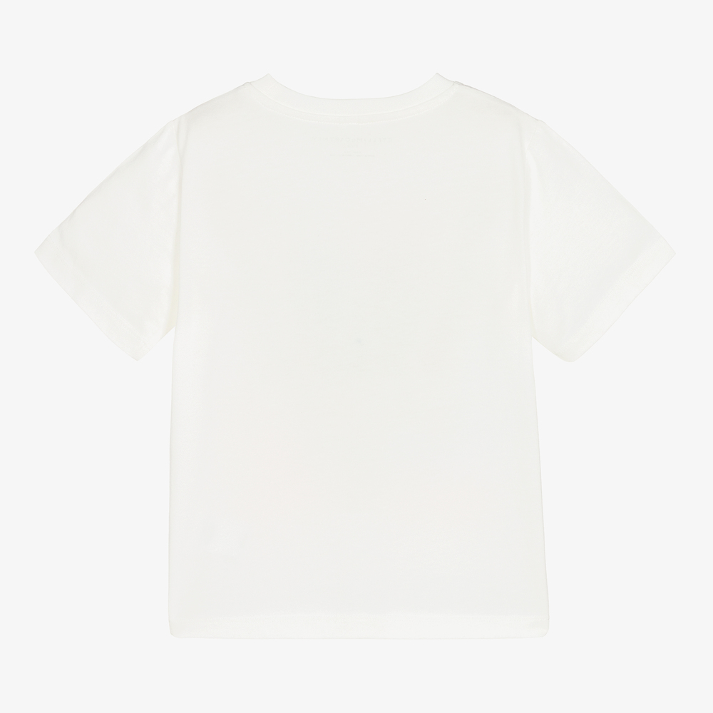 Stella McCartney Kids-Белая футболка из органического хлопка | Childrensalon Outlet