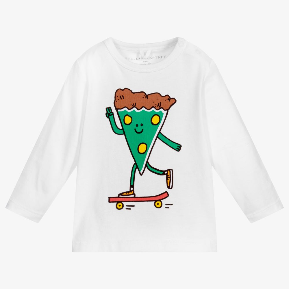 Stella McCartney Kids-White Organic Cotton Top | Childrensalon Outlet