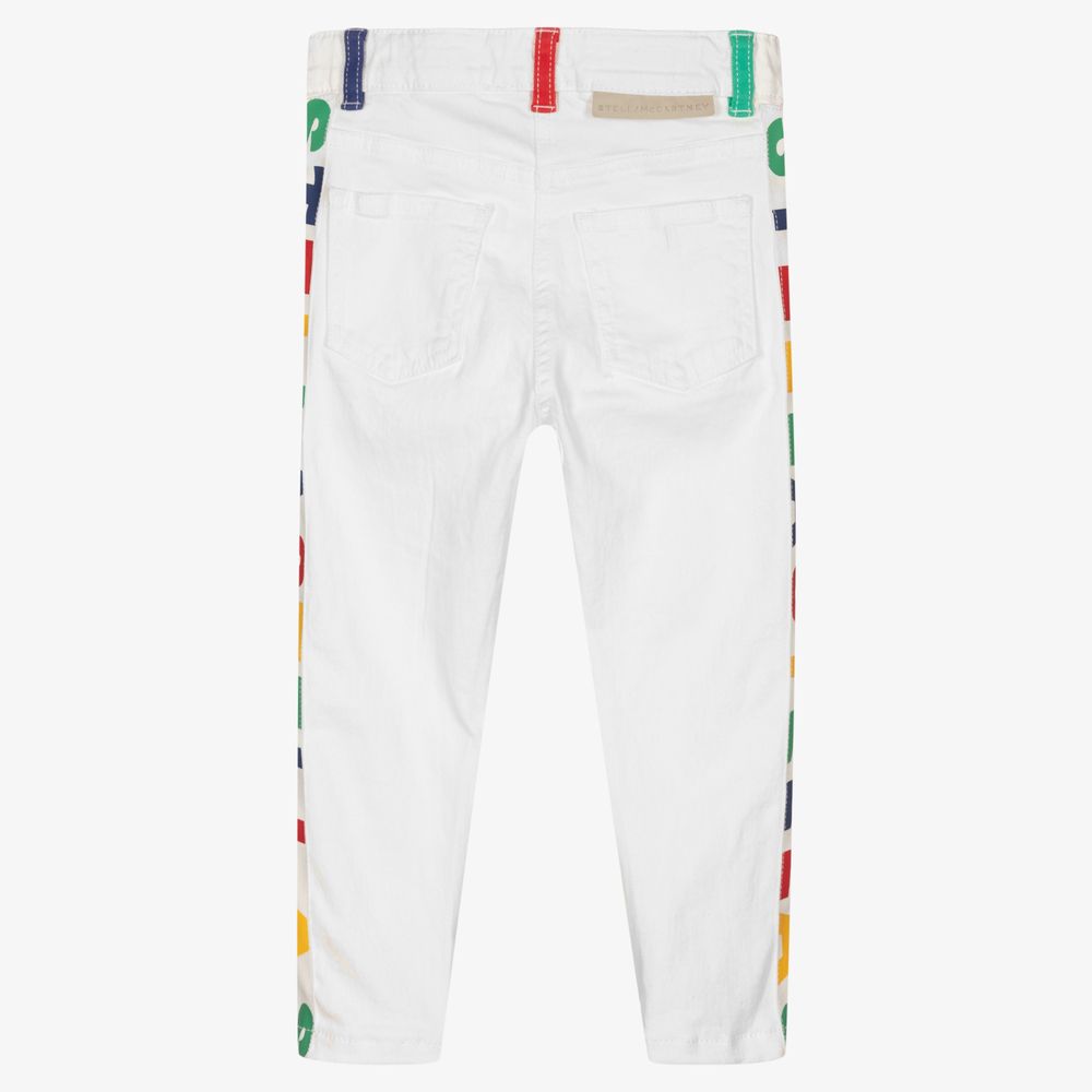 Stella McCartney Kids-White Organic Denim Jeans | Childrensalon Outlet