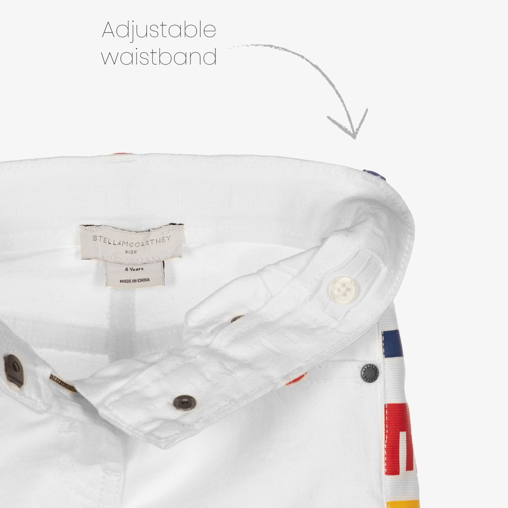 Stella McCartney Kids-White Organic Denim Jeans | Childrensalon Outlet