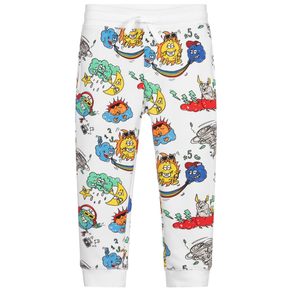 Stella McCartney Kids - White Weather Gang Joggers | Childrensalon