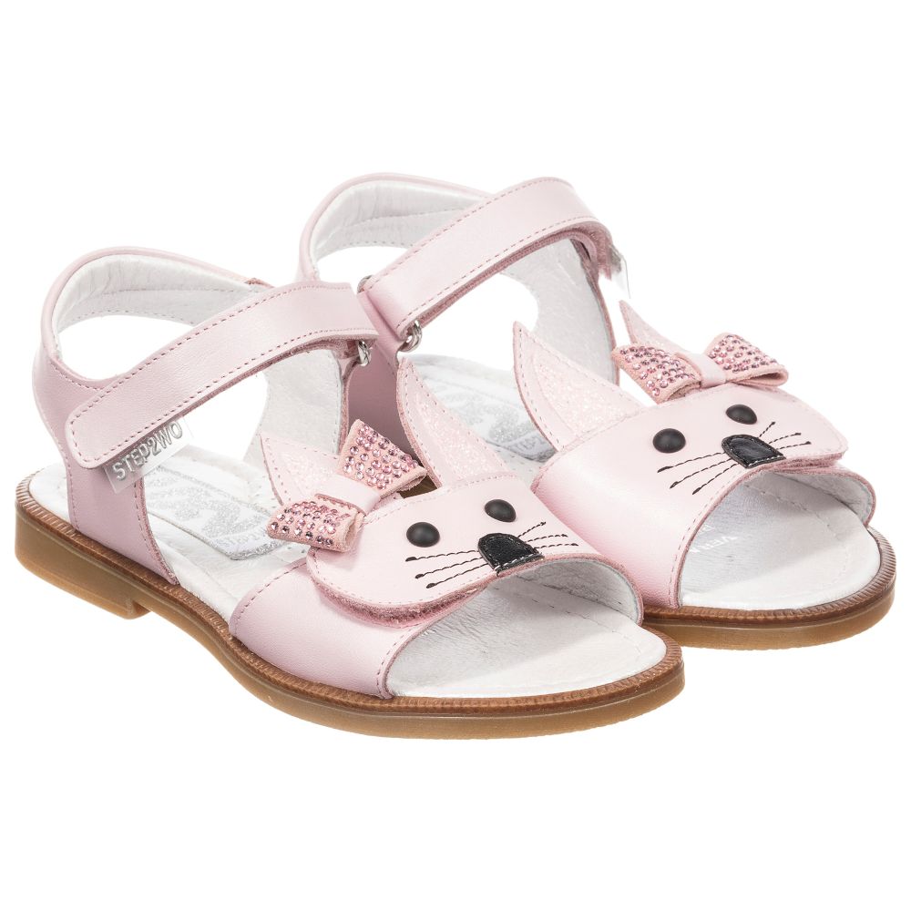 Girls Leather Rabbit Sandals
