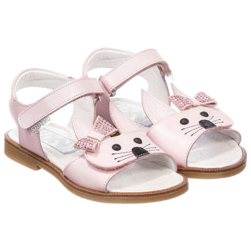 Step2wo - Girls Leather 'Rabbit' Sandals | Childrensalon