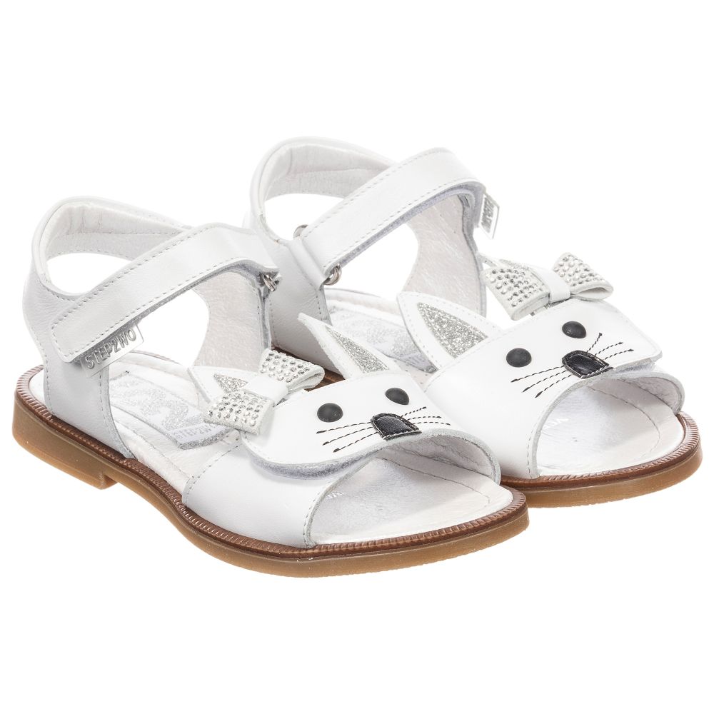 Step2wo Girls Leather Rabbit Sandals Childrensalon Outlet