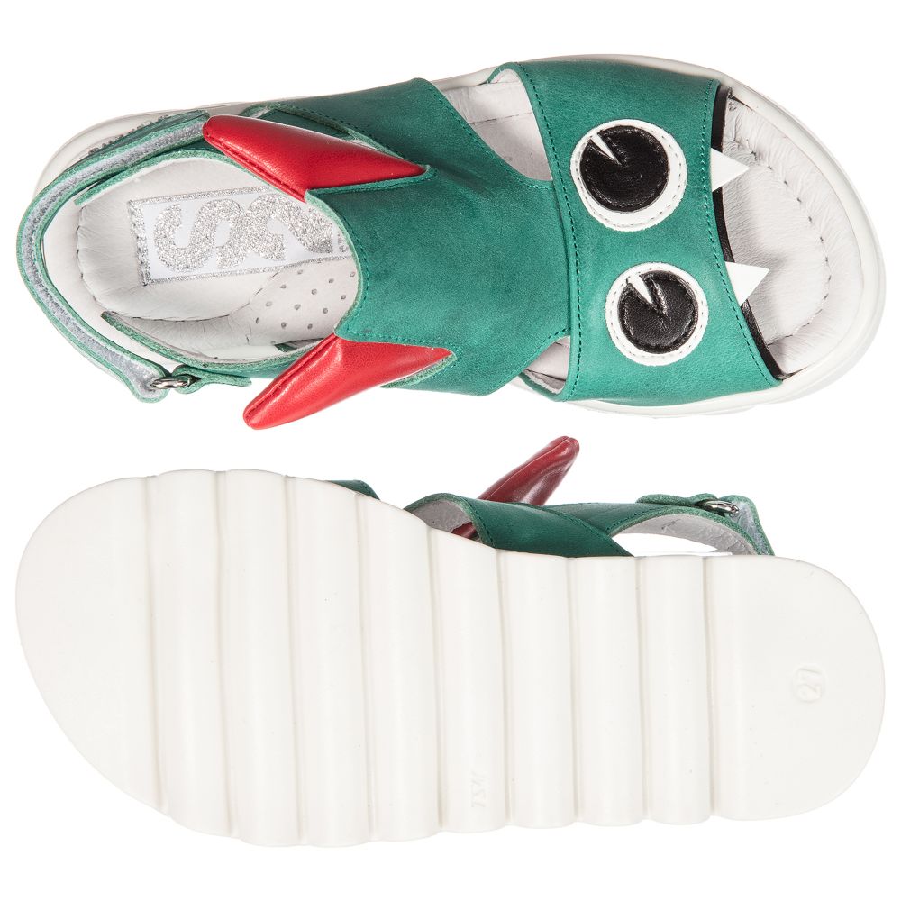 Step2wo-صندل 'مونستر'  جلد لون أخضر | Childrensalon Outlet