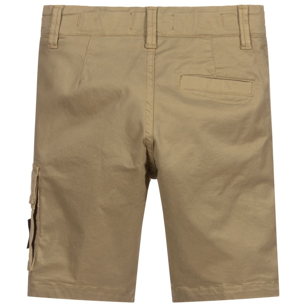Stone Island Junior Boys Beige Cargo Shorts Childrensalon Outlet