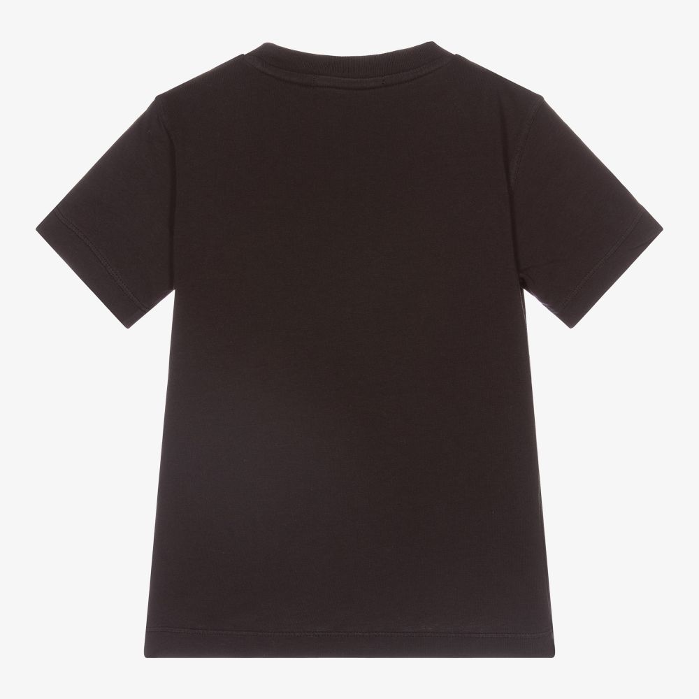 Stone Island Junior Boys Black Cotton T Shirt Childrensalon Outlet