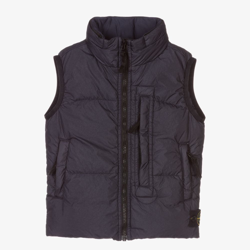 Stone island gilet blue top 2024 boy