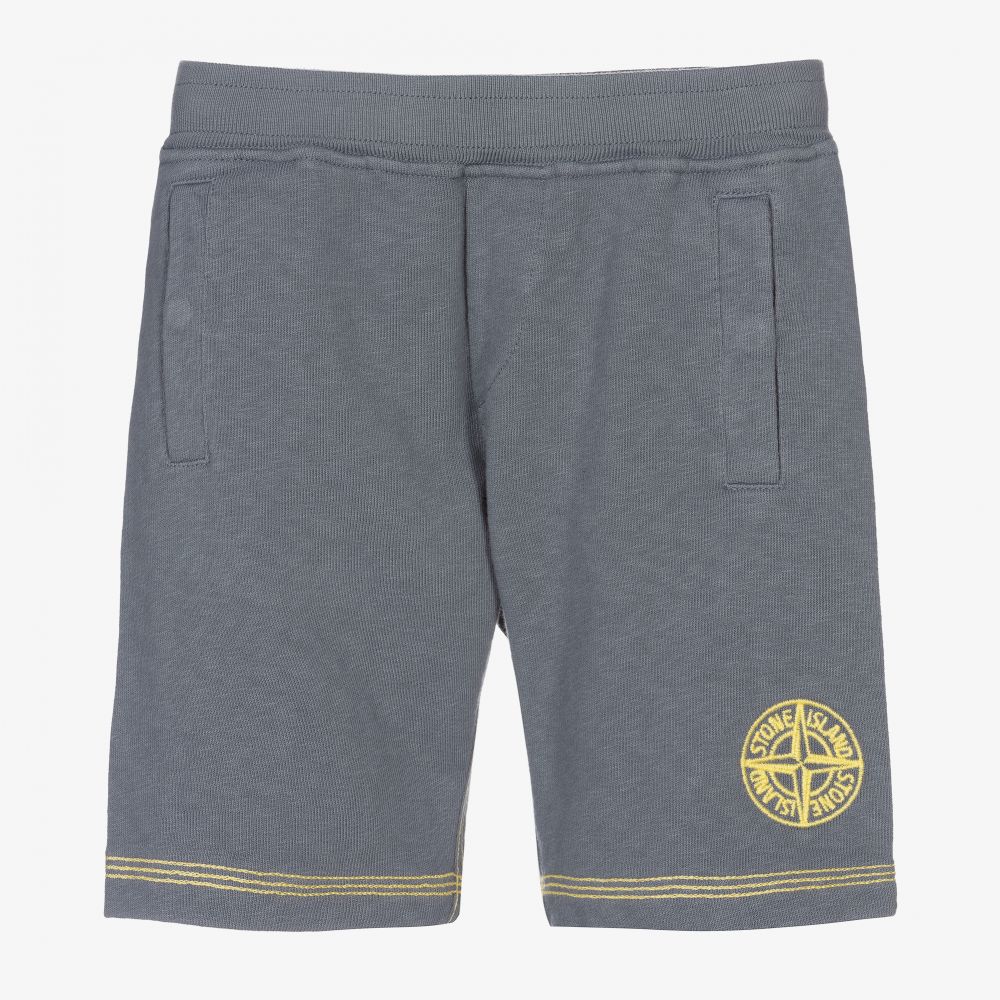 Stone Island Junior - Blaue Baumwollshorts für Jungen | Childrensalon