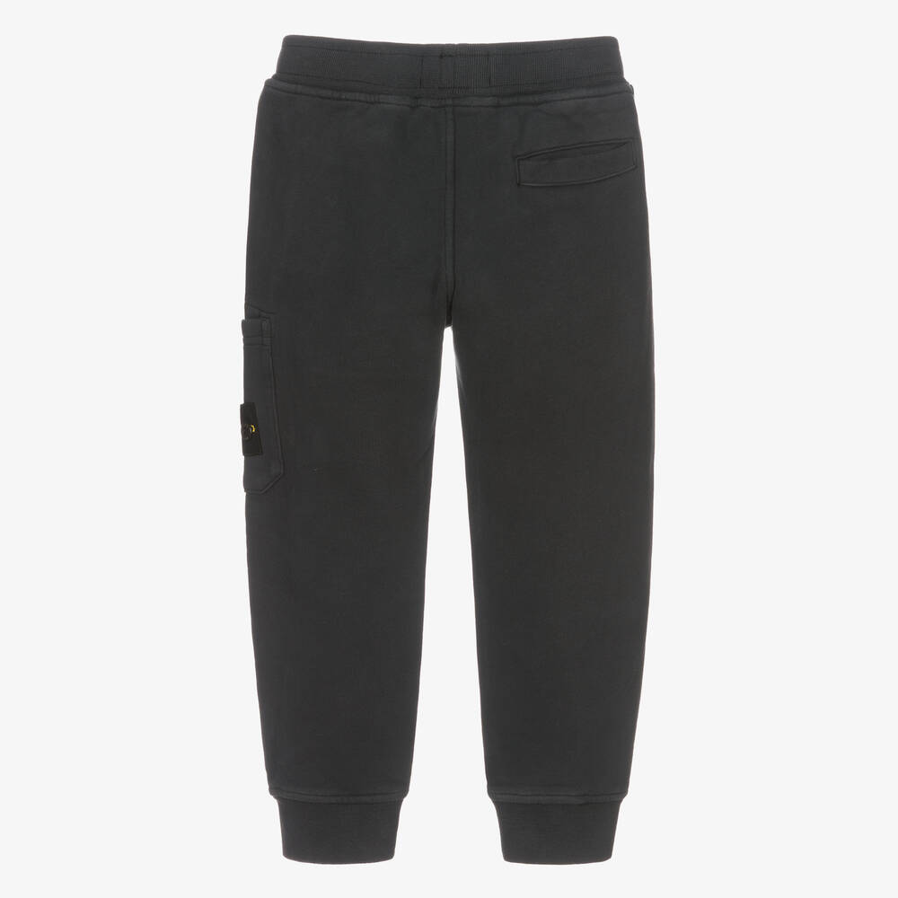 Stone Island Junior Boys Dark Grey Logo Joggers