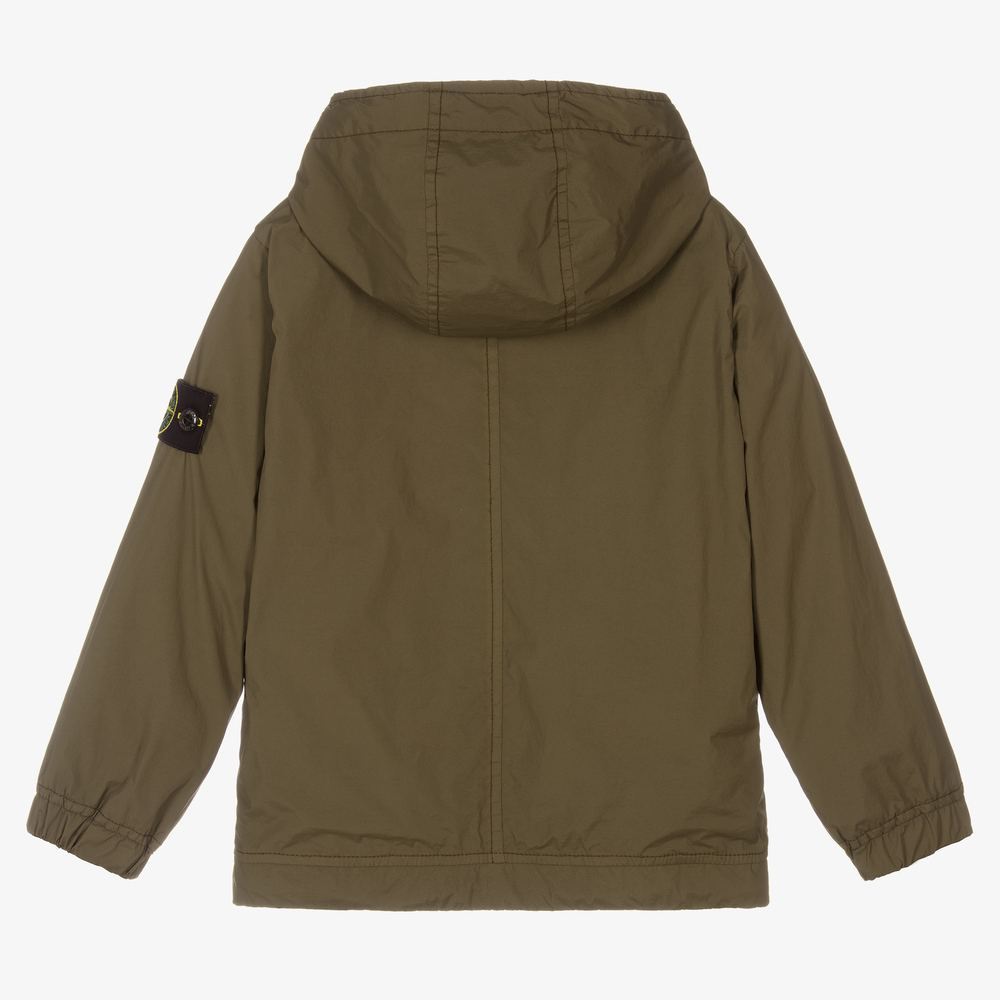 Khaki green stone island jacket clearance