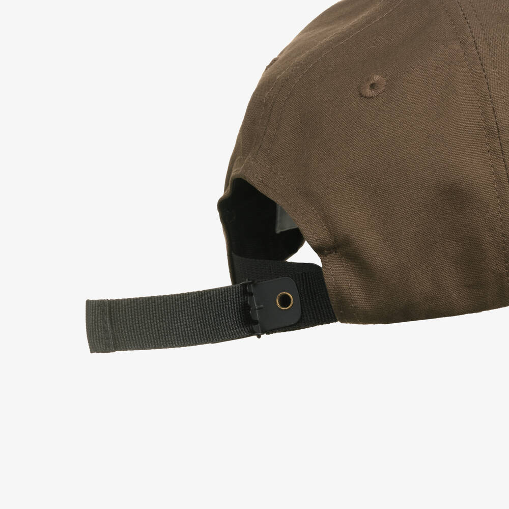 Stone Island Junior-Boys Khaki Green Canvas Baseball Cap with Logo | Childrensalon Outlet