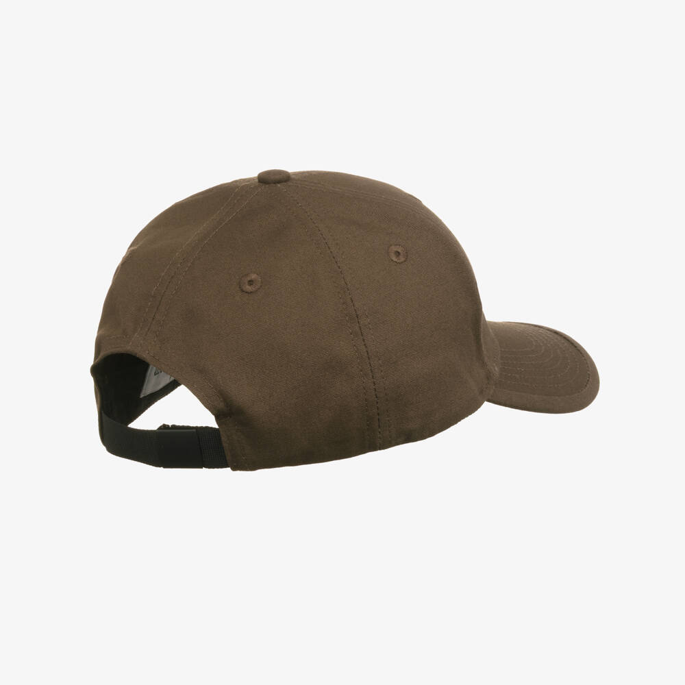 Stone Island Junior-Boys Khaki Green Canvas Baseball Cap with Logo | Childrensalon Outlet
