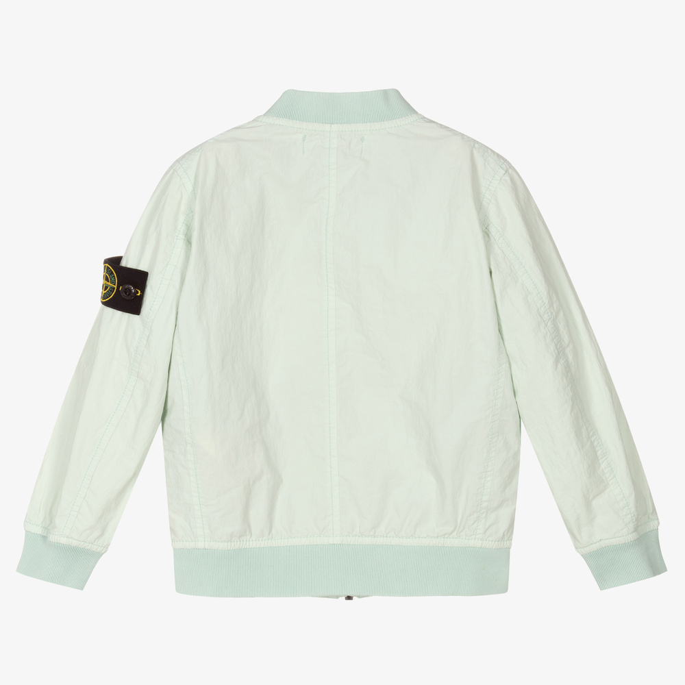 Stone Island Junior-Boys Mint Green Bomber Jacket | Childrensalon Outlet
