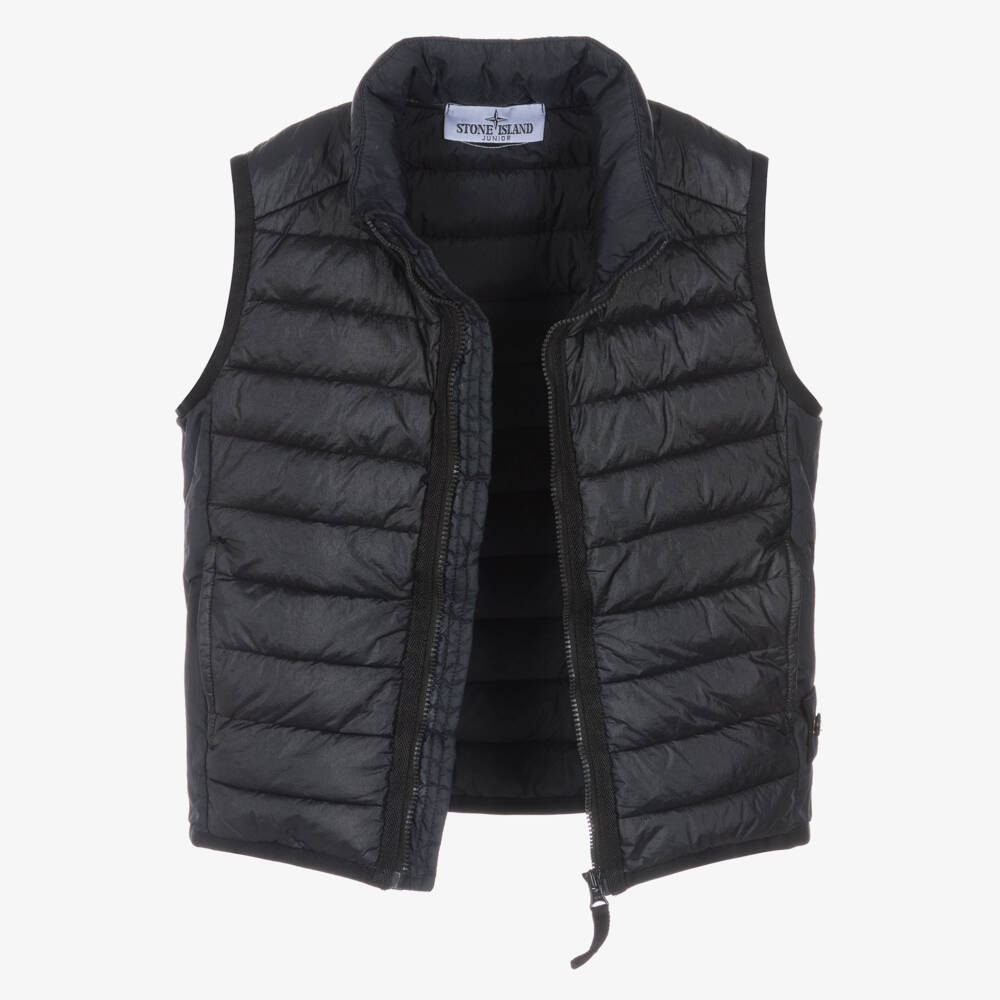 Stone Island Junior-Boys Navy Blue Down Padded Gilet | Childrensalon Outlet