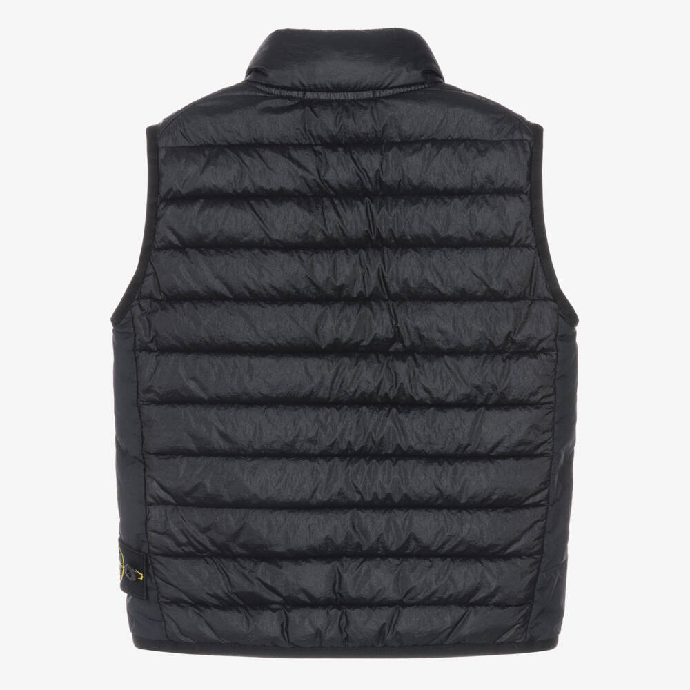 Stone Island Junior-Boys Navy Blue Down Padded Gilet | Childrensalon Outlet