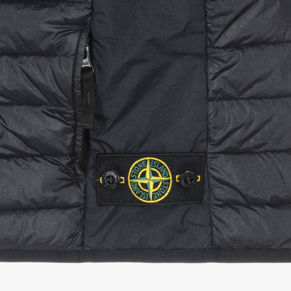 Stone Island Junior-Boys Navy Blue Down Padded Gilet | Childrensalon Outlet